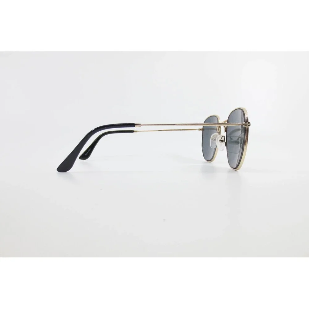 RMS 20211 Gold Geometric Hexagonal Sunglasses 54-21-145 Metal Frame Mens Womens